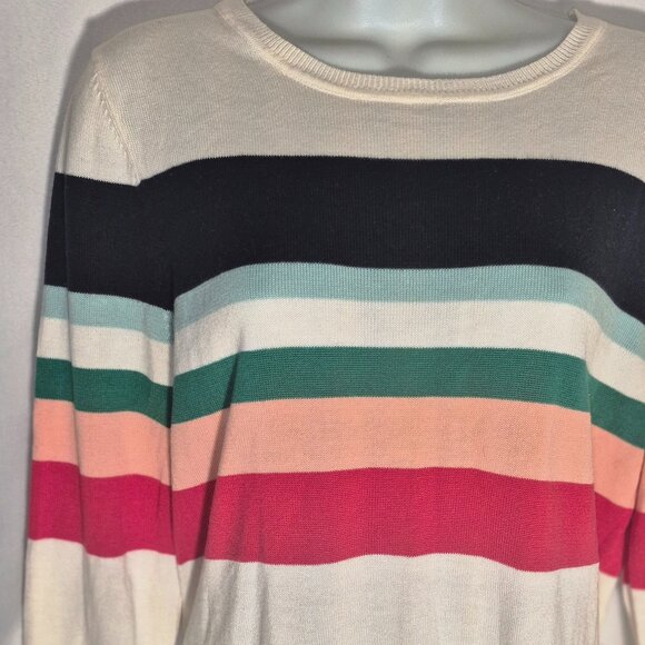 VAN HEUSEN stylish Knit sweater, colorful stripes in size Medium - Picture 5 of 12